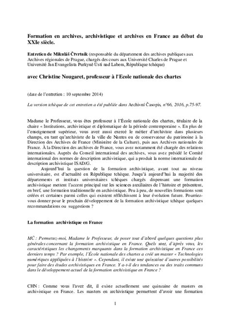(PDF) Formation en archives, archivistique et archives en ...
