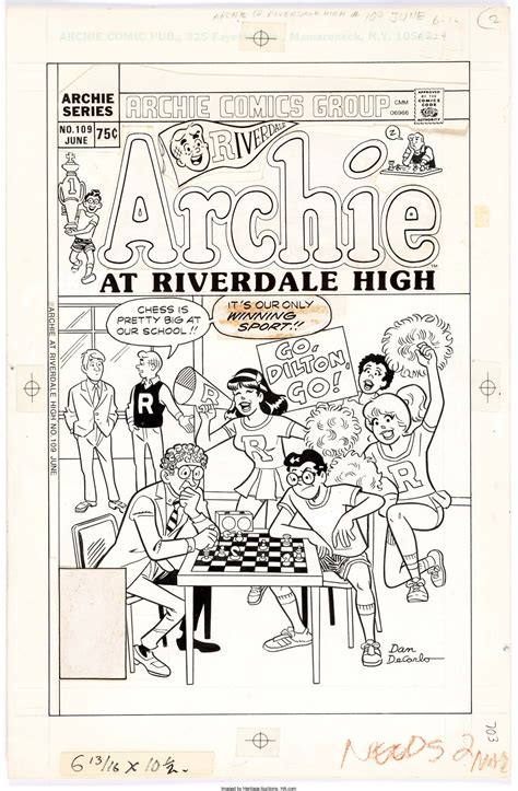 Dan De Carlo Archie At Riverdale High Cover 1986 Art Of Dan Dan