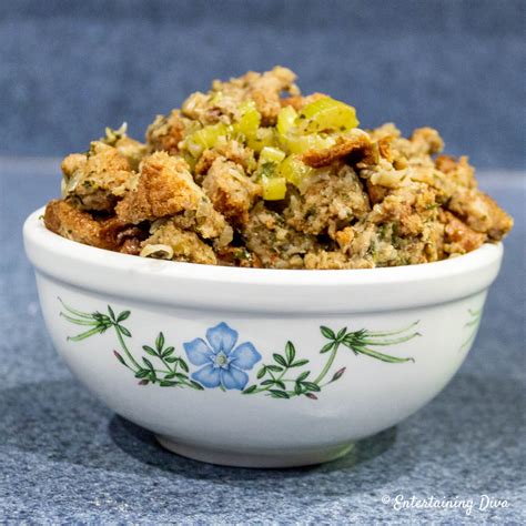 Old Fashioned Celery And Sage Turkey Stuffing Recipe Entertaining Diva Recipes From House To
