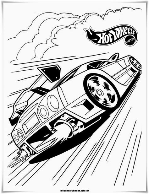 mewarnai gambar mobil hot wheels cars coloring pages