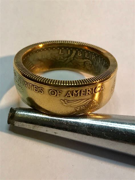 Double Sided American Eagle Gold Coin Ring 12oz Gold Etsy