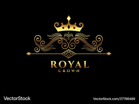 Royal Crown Logo Concept Design Royalty Free Vector Image