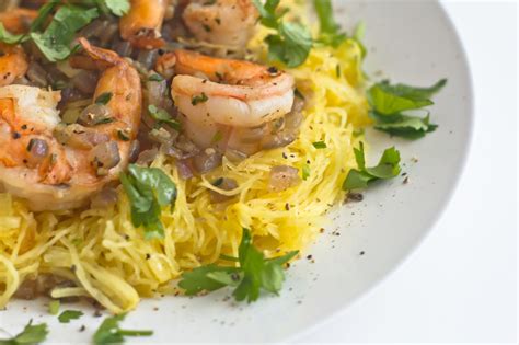 Roasted Spaghetti Squash With Shrimp Pasta Spaghetti Squash