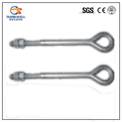 China Hot Galvanizing Forged Double Arming Oval Eye Bolts China Oval