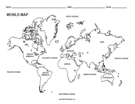 World Map Coloring Page With Countries Labeled Petersmini Onpage