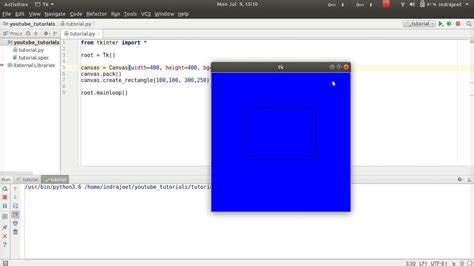 Python GUI Tutorial Canvas Create Rectangle Tkinter YouTube