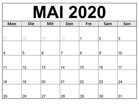 Mai 2021 Kalender Zum
