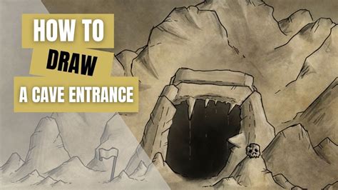 How To Draw A Cave Entrance Fantasy Map Drawing Tutorial