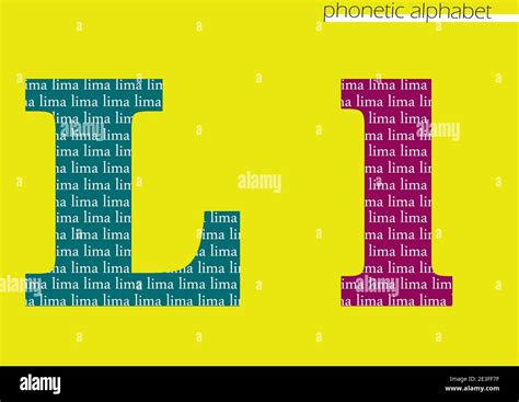 L Lima 3d Illustration Phonetic Alphabet Design For Decoration With