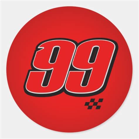 Number 99 Sticker Zazzle