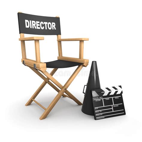 3d Directors Chair On Film Set Stock Illustration Illustration 44039532