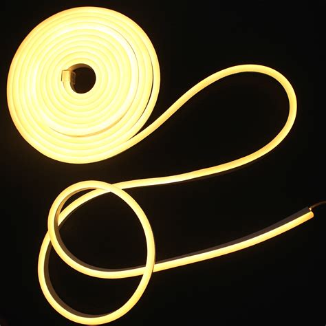 Super Bright Micro Flexible Led Neon Tube Rope Light Strips Yellow 2835