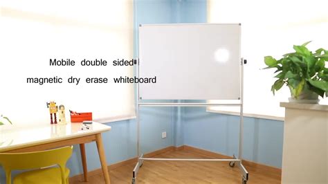 Movable Writing Board Rolling Mobile Double Sided Magnetic Conference