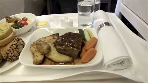 Emirates Airline Business Class Lunch Menu Youtube