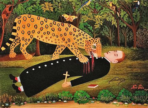 History Defined On Twitter Missionary Being Eaten By A Jaguar By Noé