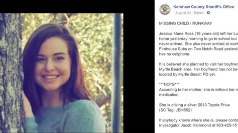 Missing South Carolina Girl 16 Found Sc Cops Say The State