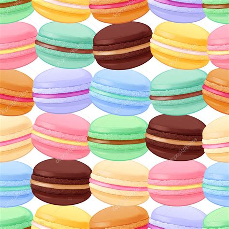 Seamless Macarons Pattern — Stock Vector © Reamolko 51997053
