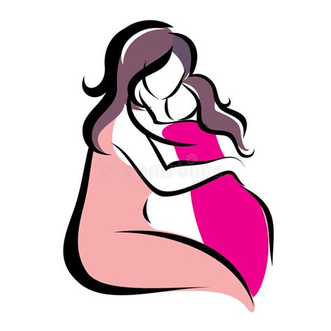 Download Mother And Daughter Symbol Stock Vector - Illustration of design, daycare: 64655111