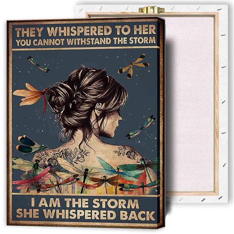 Buy I Am The Storm Inspirational Quote Framed Wall Art Canvas Print