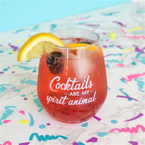 Stemless Cocktail Glass With Funny Saying Cocktails Are My Etsy