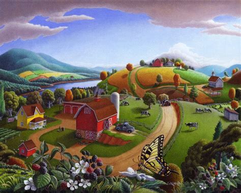 Original Oil Painting Blackberry Patch Landscape Painting Farm Etsy