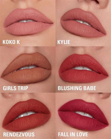 School Looks Kylie Matte Lip Kit Kylie Matte Lipstick Swatches Kylie Jenner Lipstick Shades