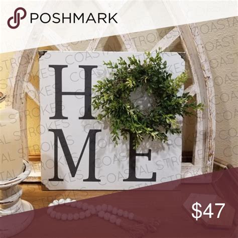 Square Home With Wreath Sign Made To Order Home With Wreath Wreath