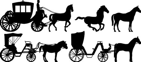Atlar Ve Arabalar Stok Vektör Sanatı And Atlı Araba‘nin Daha Fazla