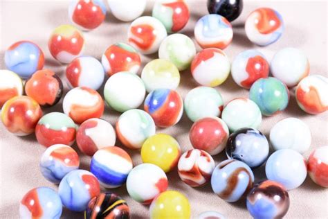 Lot Of 48 Vintage Marbles