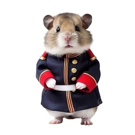 Cute Hamster Wearing British Guard Costume Adorable Animal Army Png