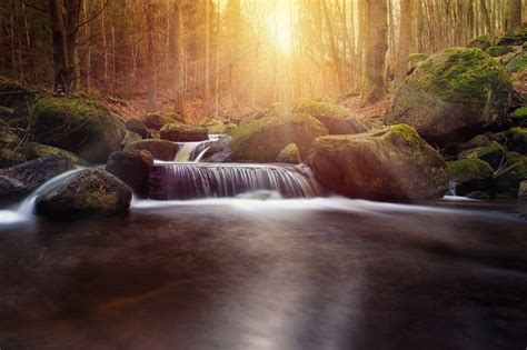 Sunlights On Waterfalls Waterfall Nature Photography Forest Spirit