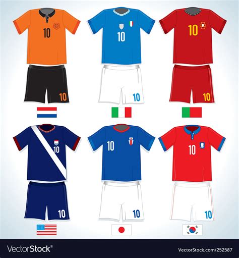Soccer Uniforms Royalty Free Vector Image Vectorstock