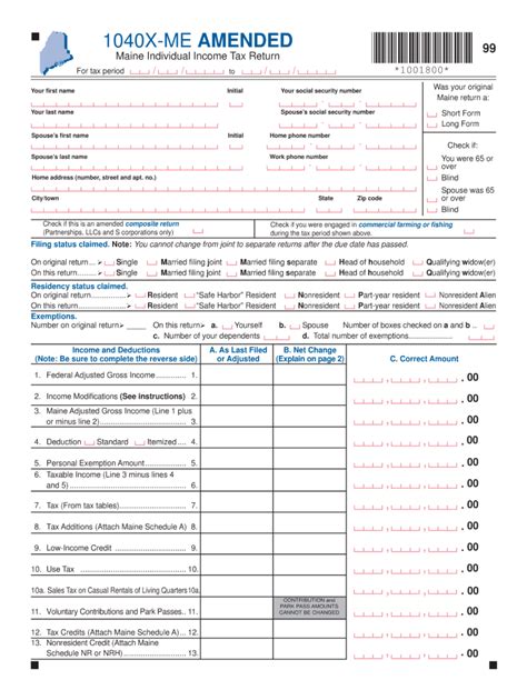 1040x Me Amended 2010 Form Fill Out And Sign Online Dochub