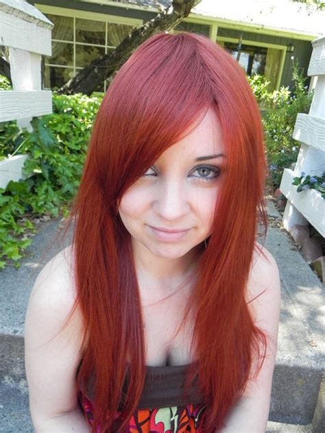 Opper Red Long Straight Layered Wig By Exandoh Long Straight Layers