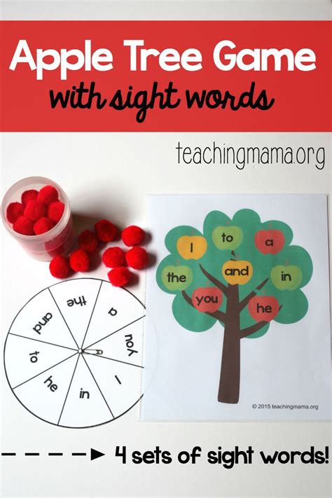 By angela thayer 2 comments. Apple Tree Game with Sight Words | Sight words, Apple ...