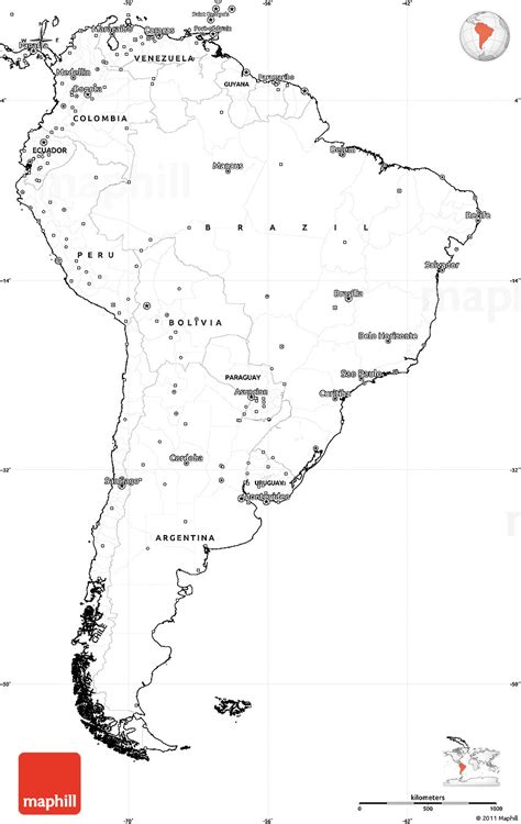 25 Blank North And South America Map Online Map Around The World