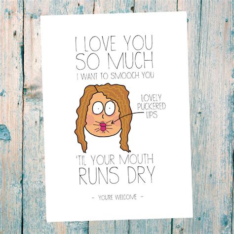 I Love You So Much Funny Greeting Card By Indieberries