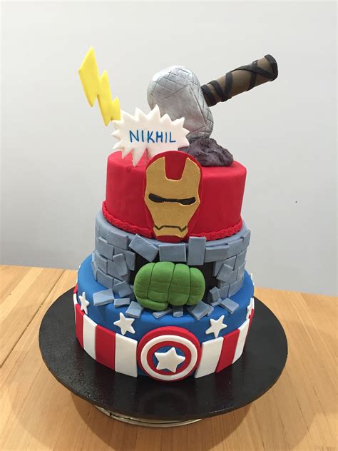 Avengers Theme Cake Toddler Birthday Cakes 4th Birthday Parties 1st