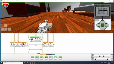 Virtual Robotics Toolkit Mindstorms Ev3 Appartment Cleanup примитивный пылесос Youtube