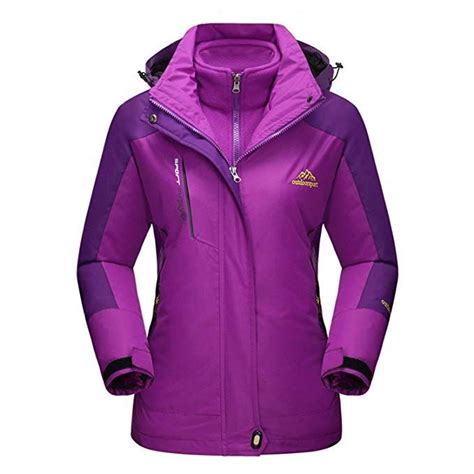 magcomsen women s winter coats 3 in 1 snow ski jacket water resistant windproof fleece winter