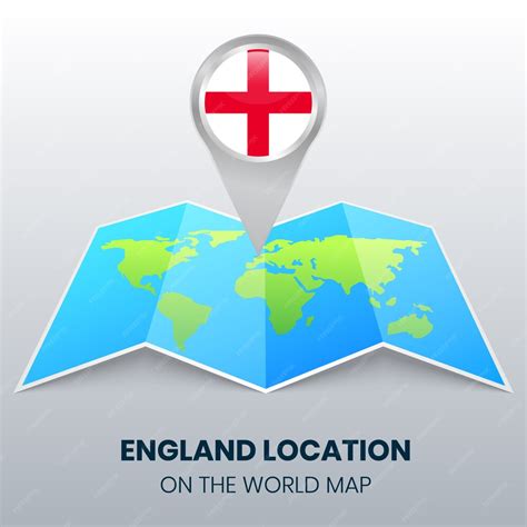 Premium Vector Location Of England On The World Map Round Pin Icon
