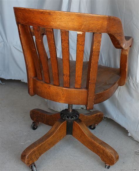 Bargain Johns Antiques Antique Oak Swivel Office Chair With Arms