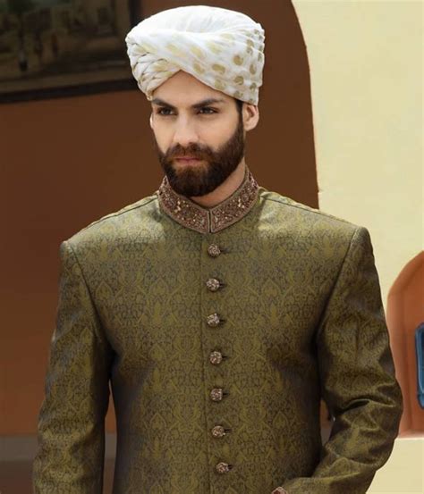 Irresistible Off White Banarasi Jamawar Turban For Groom Edison New