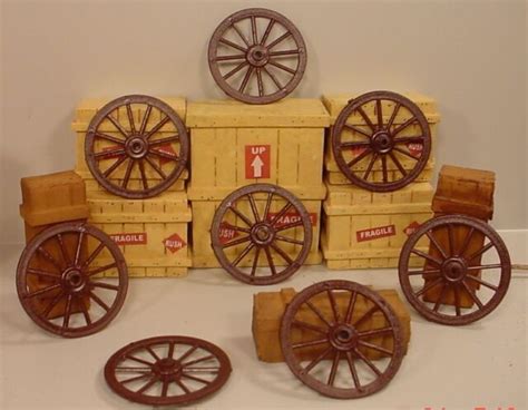 Wagon Wheels 8 Miniatures 124 Scale G Scale Diorama Accessory Items