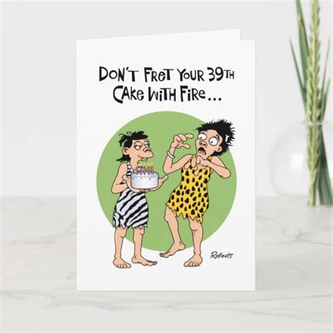 Funny 39th Birthday Card