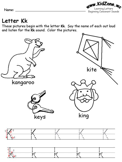 Beginning Consonant Sound Worksheets Learning Letters Preschool