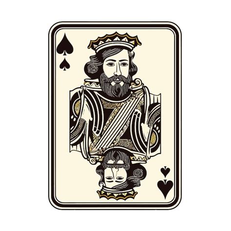 Premium Vector King Playing Card Drawing