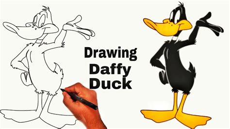 Drawing Daffy Duck From Looney Tunes Youtube