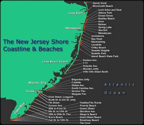 Map Of Jersey Shore Towns World Map