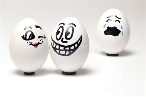 Eggs Painted Faces Woman Man Funny Flirting Stock Image Image Of Girl